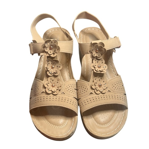 SHIBEVER Wedge Sandals for Women Dressy Comfortable Summer Platform Casual Dress - Picture 10 of 11